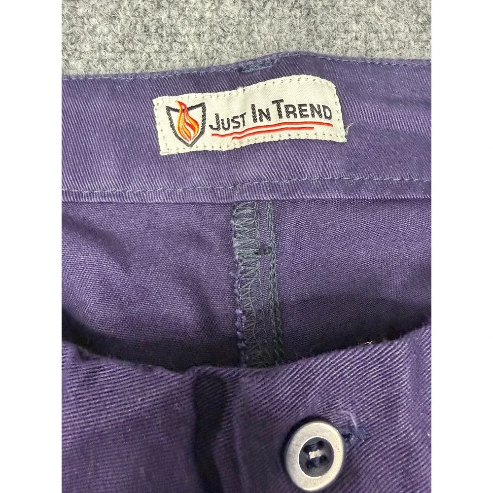 Just In Trend FR Work Pants Navy Blue Reflective Striped HRC 2 Mens 42x34